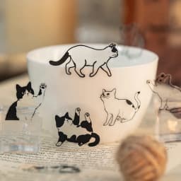 2pcs/1lot kawaii Stationery Sticker Line cat stickers junk journal Decorative Scrapbooking DIY Craft Sticker
