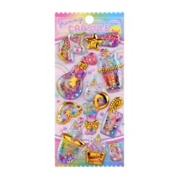 Kawaii Glittering 3D Capsule Stickers Cartoon Scrapbooking Diy Diary Stationery Sticker Cute Gift School Supplies