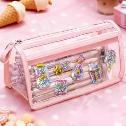 Kawaii Glittering 3D Capsule Stickers Cartoon Scrapbooking Diy Diary Stationery Sticker Cute Gift School Supplies