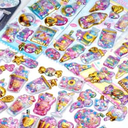Kawaii Glittering 3D Capsule Stickers Cartoon Scrapbooking Diy Diary Stationery Sticker Cute Gift School Supplies