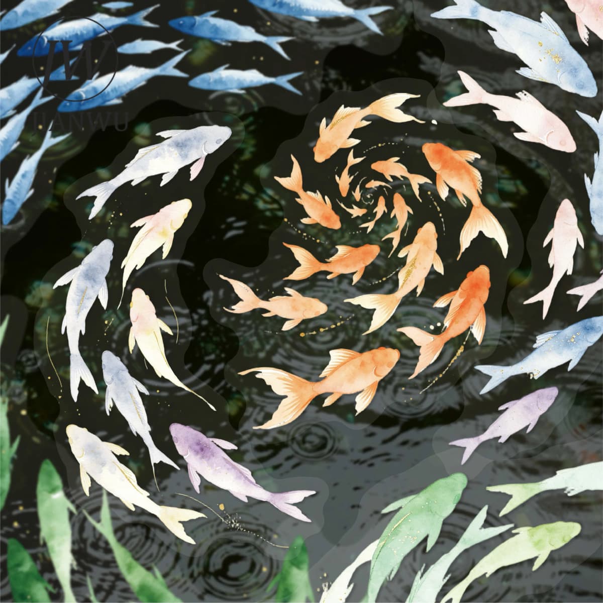 JIANWU Vintage Butterfly Bird Flower Leaves Landscape Material Collage Scrapbooking PET Sticker Creative DIY Journal Stationery