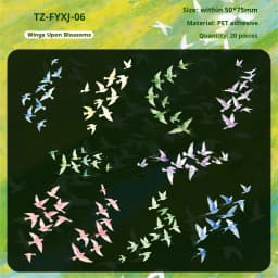 JIANWU Vintage Butterfly Bird Flower Leaves Landscape Material Collage Scrapbooking PET Sticker Creative DIY Journal Stationery