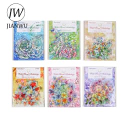 JIANWU Vintage Butterfly Bird Flower Leaves Landscape Material Collage Scrapbooking PET Sticker Creative DIY Journal Stationery