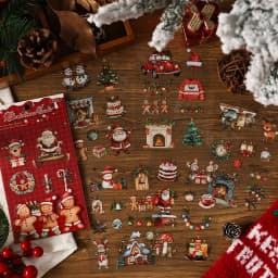 6sheets Snow Night Ode Series Kawaii Christmas Snow Night PET Sticker Creative Decoration DIY Diary Scrapbook Aesthetic Supplies