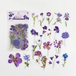 40pcs Plant & Nature Flower Decorative PVC Stickers Daisy & Mushroom DIY Scrapbooking Labels Journaling Stationery Album Decals