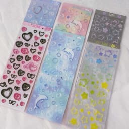 WAKAWAKA Bubble Dreamland Element Sticker Stars Decal Stickers Scrapbooking Stationery Hearts Stickers