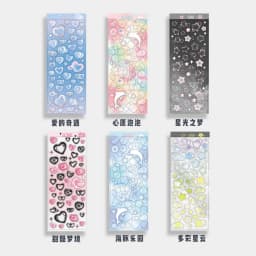 WAKAWAKA Bubble Dreamland Element Sticker Stars Decal Stickers Scrapbooking Stationery Hearts Stickers