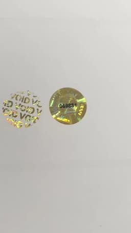 100pcs 15mm Gold Color Hologram Label Sticker Serial Numbers Security Seal Octagon Inside AUTHENTIC GENUINE ORIGINAL Protection