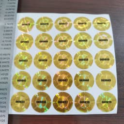100pcs 15mm Gold Color Hologram Label Sticker Serial Numbers Security Seal Octagon Inside AUTHENTIC GENUINE ORIGINAL Protection