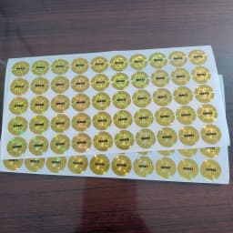 100pcs 15mm Gold Color Hologram Label Sticker Serial Numbers Security Seal Octagon Inside AUTHENTIC GENUINE ORIGINAL Protection