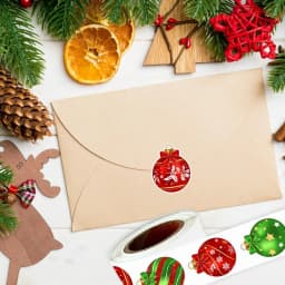 500pcs Merry Christmas Stickers,3CM, Christmas Theme Seal Labels Stickers For DIY Gift Baking Package Envelope 2025 New 