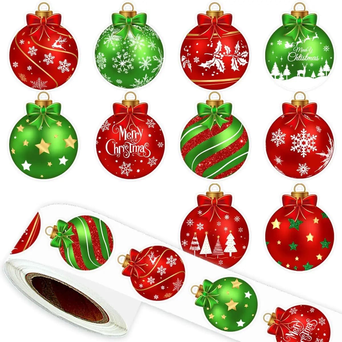 500pcs Merry Christmas Stickers,3CM, Christmas Theme Seal Labels Stickers For DIY Gift Baking Package Envelope 2025 New 
