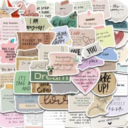 50/100PCS Fragmented Text Retro Handmade Stickers Nostalgia Laptop Luggage Cartoon Cool Skateboard Art Picture Phone Sticke
