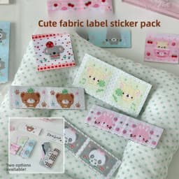 Kawaii Label Index Stickers Embroidery Lucky Tag Label Sticker Scrapbooking Sticker Hand Account Notes Decorative Sealing Decals