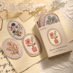 Journal GO 45pcsVintage Flowers Sticker for DIY Scrapbooking Journal Photo Album Decoration Materials Sticky Floral Decals