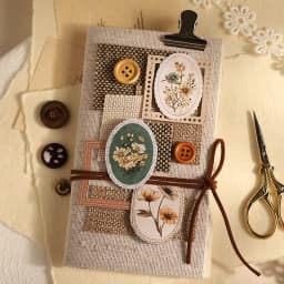 Journal GO 45pcsVintage Flowers Sticker for DIY Scrapbooking Journal Photo Album Decoration Materials Sticky Floral Decals
