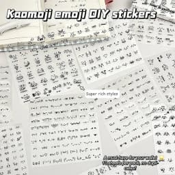 10pcs/lot Ins Transparent Emoticon Decorative Random Stickers For Scrapbooking Cute Journal Sticker Stationery