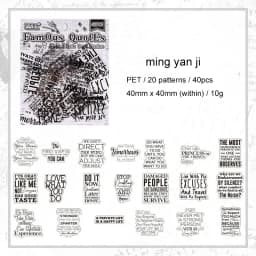 JIANWU Pure Poet Series Vintage English Text Letter Material Collage PET Sticker Creative DIY Journal Scrapbooking Stationery