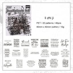 JIANWU Pure Poet Series Vintage English Text Letter Material Collage PET Sticker Creative DIY Journal Scrapbooking Stationery
