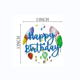 100-500pcs Happy Birthday Roll Stickers Birthday Balloon Roll Decals Stickers Fun Birth Day Cake Greeting Sticker for Card Box