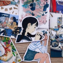 21pcs Cute Japanese Stationery Stickers for DIY, Waterproof and Artistic Decals with Fresh Girl Images, Journals and Notebooks