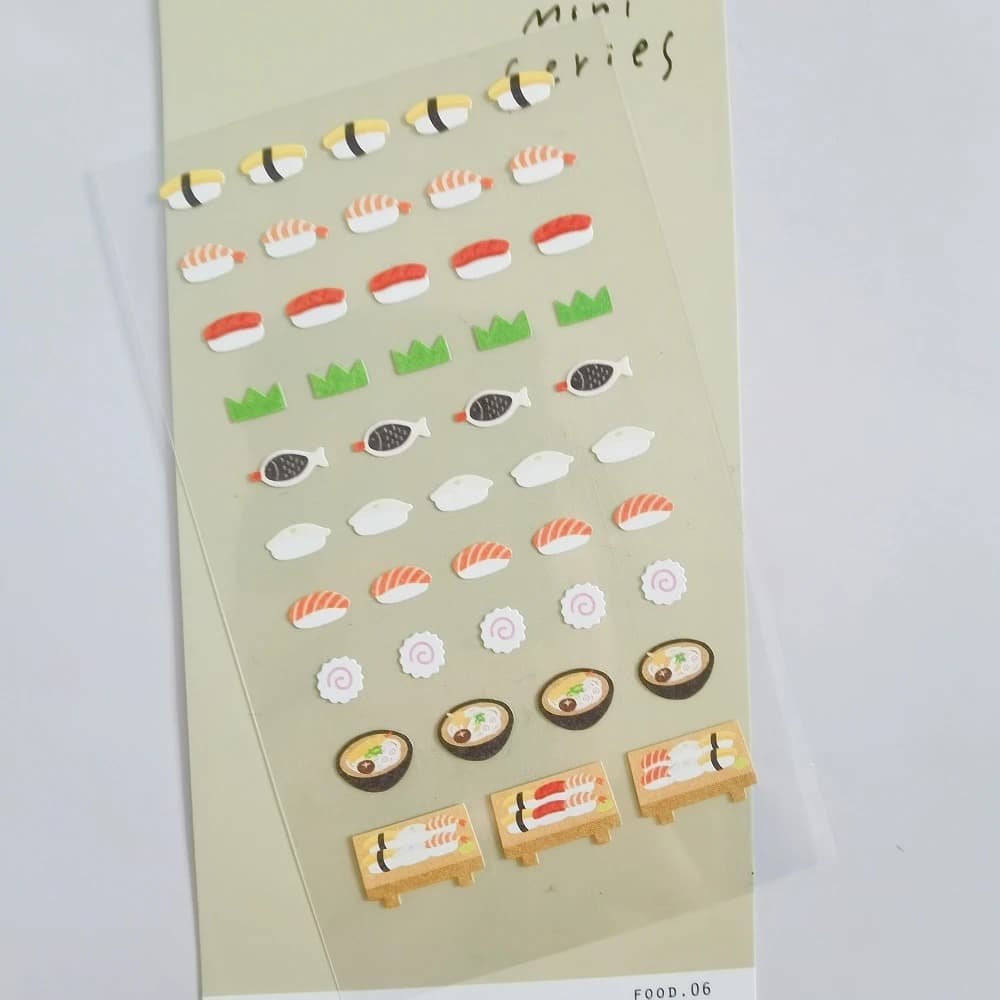 Korean Import Suatelier Japanese Food Noodles Sushi Stickers Mini Scrapbooking Diy Journal Cute Deco Stationery Sticker 124