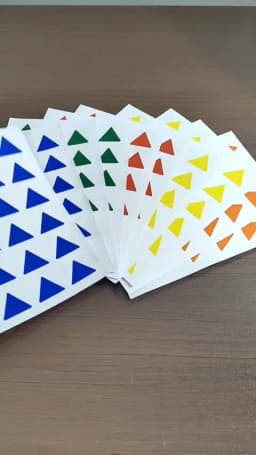 240pcs 16x14mm Triangle Colorful Stickers for Home Office School Party Decoration or Daily Things Clear Classification Mark