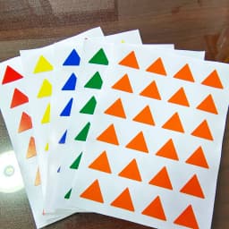 240pcs 16x14mm Triangle Colorful Stickers for Home Office School Party Decoration or Daily Things Clear Classification Mark