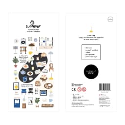 Korean Import Suatelier Cafe Blue Desserts Stickers Scrapbooking DIY Journaling Diary Stationery Sticker School Supplies