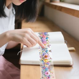 2m/Roll Colorful Flower PET Tape Decorative Masking Tape Scrapbooking Sticker Journal Aesthetic Stationery