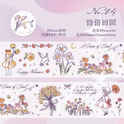 Journal GO 6x200cm Fairy Tale PET Tape Sticker DIY Scrapbooking Decor Album Collage Journalling Material Aesthetics Masking Tape
