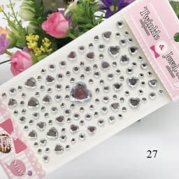 Children Diamond Sticker Acrylic Crystal Sticker 3D Colorful Love DIY Gem Decoration Stickers for Girl Rhinestones Stickers