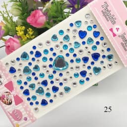Children Diamond Sticker Acrylic Crystal Sticker 3D Colorful Love DIY Gem Decoration Stickers for Girl Rhinestones Stickers