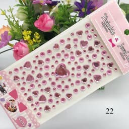 Children Diamond Sticker Acrylic Crystal Sticker 3D Colorful Love DIY Gem Decoration Stickers for Girl Rhinestones Stickers