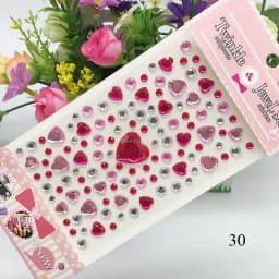 Children Diamond Sticker Acrylic Crystal Sticker 3D Colorful Love DIY Gem Decoration Stickers for Girl Rhinestones Stickers