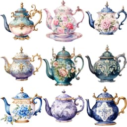 15Pcs/Pack Vintage Tea Cup Sticker DIY Craft Scrapbooking Album Junk Journal Decorative Stickers