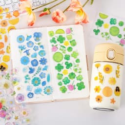 Cute Kawaii Crystal Jelly Flower Stickers 3D Puffy Epoxy Resin Decals for Scrapbooking Journal Planner Phone DIY Laptop Decor