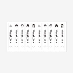 100pcs Cute Smile Thank You Stickers Handmade Food Bakery Stickers for Coffee Milk Tea  Cups/Bottles, Gift Wrapping