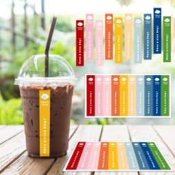 100pcs Cute Smile Thank You Stickers Handmade Food Bakery Stickers for Coffee Milk Tea  Cups/Bottles, Gift Wrapping