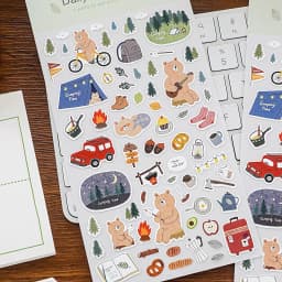 BONITO Nature Camping Tent Forest Paper Stickers Scrapbooking Diy Journal Diary Cute Stationery Sticker School Supplies Gift