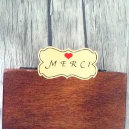 80pcs/lot French Merci English Thank You Kraft Adhesive Gift Seal Label for Baking Sticker Students' DIY Work Tools