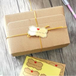 80pcs/lot French Merci English Thank You Kraft Adhesive Gift Seal Label for Baking Sticker Students' DIY Work Tools