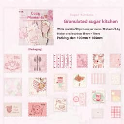 Etori Life Warm Moments Series Vintage Cozy Stamp Journal Stickers 20Pcs Ins Style Journal Decoration Small Patterns for Laptops, Phone Stickers, Luggage, Office Decoration Accessories, Student Gift Paper Bags, Handmade Scrapbooking Supplies, DIY Crafts, Children's Stickers, Art Parties, Gifts for Friends, Back-To-School Season, Card Making