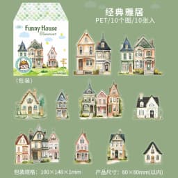 10pcs/1lot Kawaii Stationery Stickers Cabin of Curiosities Diary Decorative Mobile Stickers Scrapbooking DIY Craft Stickers
