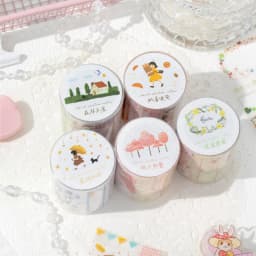 Journal GO 5x200cm Cute Tape Stickers for Kraft Greeting Cards diy Masking Tape for Collage Junk Journal Gifts Decoration