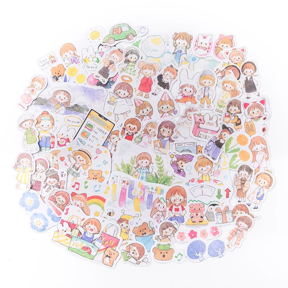 330pcs/lot Kawaii Stationery Stickers Cartoon Girls Diary Planner Decorative Mobile Sticker Scrapbooking DIY Craft Sticker