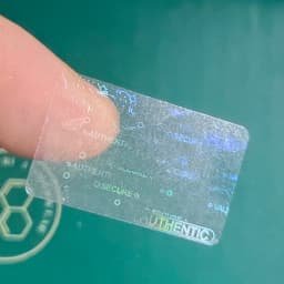 100pcs 25x15mm Transparent Hologram Security Seal Semi-hidden Subtle Holographic Sticker Universal Original Genuine Label