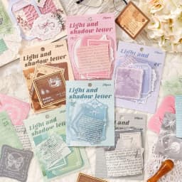 20pcs/lot Kawaii Stationery Stickers Light and Shadow Letter Scrapbooking Album Junk Journal Happy Planner Diary Stickers
