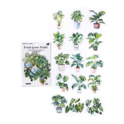 JIANWU 30Sheets Plant Collection Office Series Vintage Flower Material Decor PET Sticker Creative DIY Journal Collage Stationery