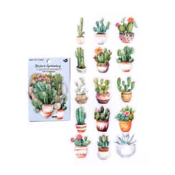 JIANWU 30Sheets Plant Collection Office Series Vintage Flower Material Decor PET Sticker Creative DIY Journal Collage Stationery